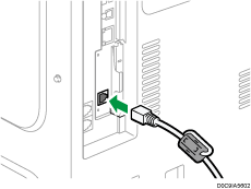 Ilustración del puerto gigabit Ethernet, ilustración con leyenda numerada