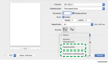 Kuva ohjaimen näytöstä