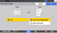 Illustration de l'écran du panneau de commande