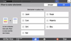 Illustration de l'écran du panneau de commande