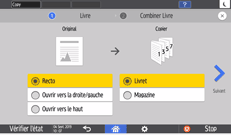 Illustration de l'écran du panneau de commande