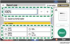 Illustration de l'écran du panneau de commande