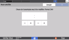 Illustration de l'écran du panneau de commande