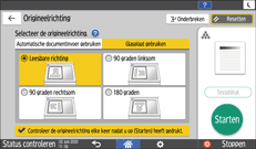 Afbeelding van bedieningspaneel