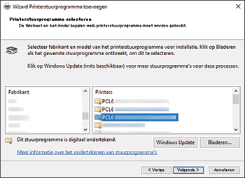 Illustratie stuurprogrammascherm