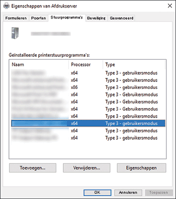 Illustratie stuurprogrammascherm