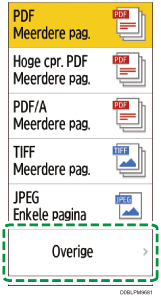 Afbeelding van bedieningspaneel