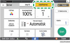 Illustrasjon av betjeningspanelet