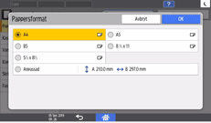 Bild på användarpanelens skärm