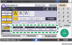 Bild på användarpanelens skärm