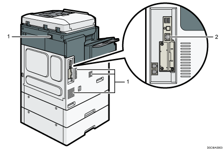 ภาพส่วนประกอบหลัก ภาพหมายเลขส่วนประกอบของตัวเครื่อง