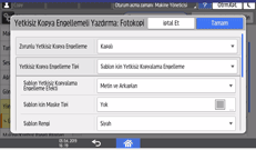 İşletim paneli ekran görseli