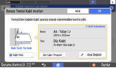 İşletim paneli ekran görseli