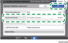 İşletim paneli ekran görseli