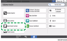 İşletim paneli ekran görseli
