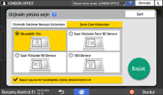 İşletim paneli ekran görseli