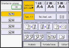 Ilustración de la pantalla del panel de mandos