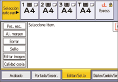 Ilustración de la pantalla del panel de mandos