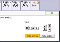 Ilustración de la pantalla del panel de mandos