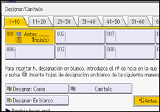 Ilustración de la pantalla del panel de mandos