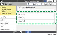 Operation panel screen illustration