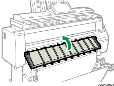 Иллюстрация крышки места подачи бумаги
