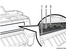 Иллюстрация передней крышки с пронумерованными сносками
