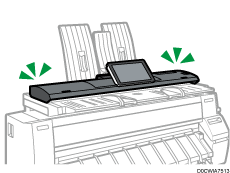 Иллюстрация крышки блока подачи оригиналов
