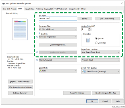 Иллюстрация окна драйвера