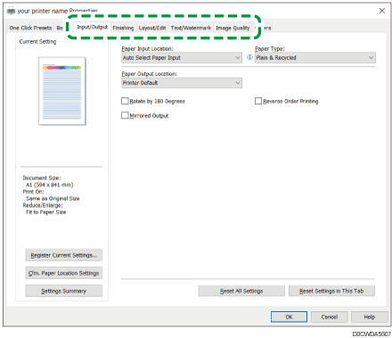 Иллюстрация окна драйвера