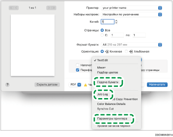 Иллюстрация окна драйвера