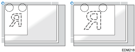 Illustration of original orientation that specifies Top 2 as the staple or punch position