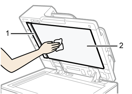 Auto reverse document feeder illustration numbered callout illustration