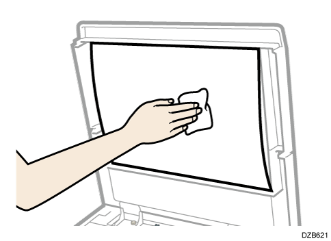 Exposure glass cover illustration numbered callout illustration