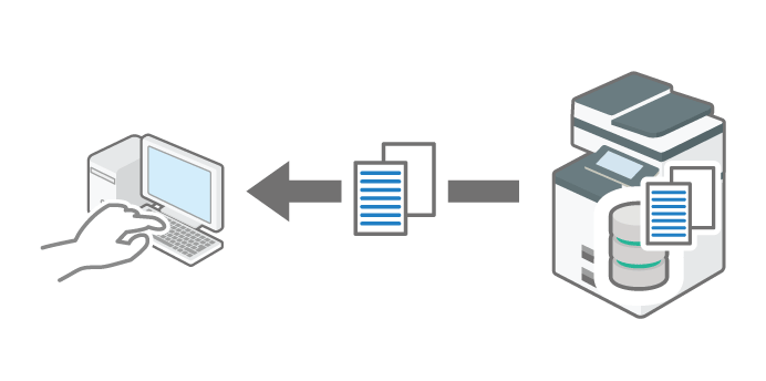 Illustration of Operating or Configuring the Machine from Computer