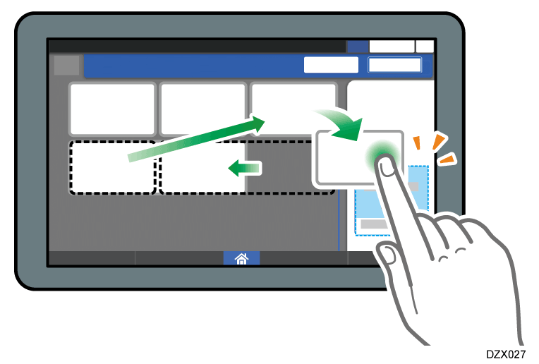 Operation panel screen illustration