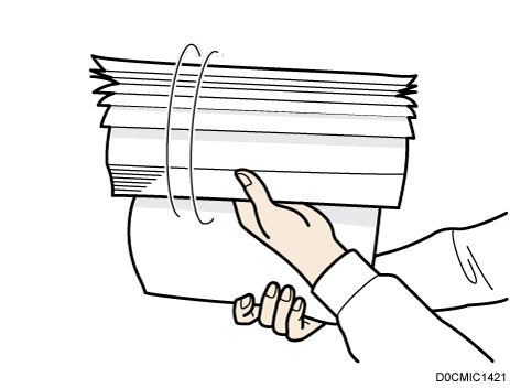 Illustration of fanning sheets