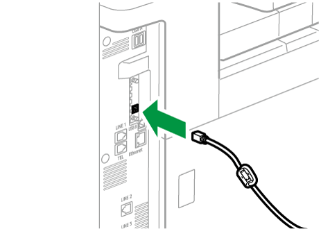 Gigabit Ethernet port illustration numbered callout illustration