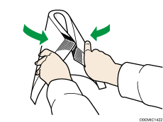 扇开纸张的插图