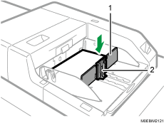 Multi bypass tray (Tray A) illustration numbered callout illustration