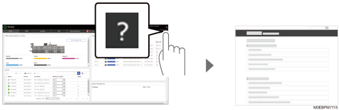 Illustration of operation panel screen