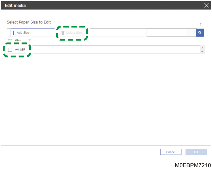 Operation panel screen illustration