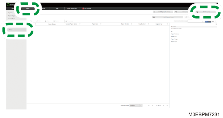 Operation panel screen illustration