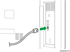 illustration of connecting Ethernet cable