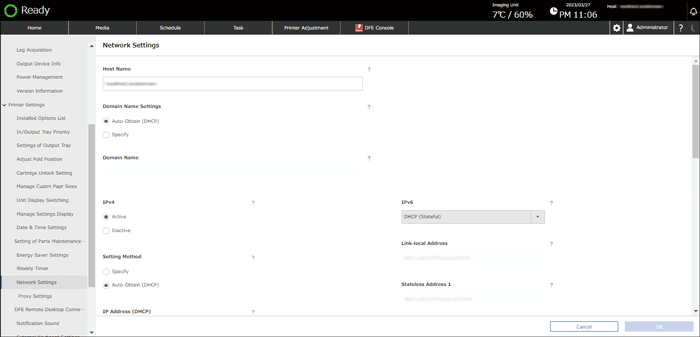 Operation panel screen illustration