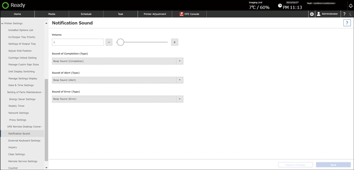 Operation panel screen illustration