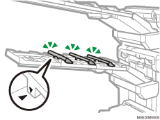 Finisher booklet tray illustration
