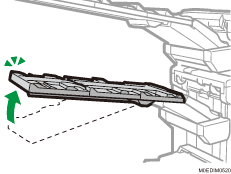 Finisher booklet tray illustration